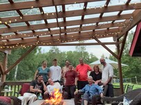 Our whole group on the deck