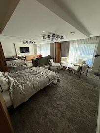 Both beds, pull-out couch & sitting area.
