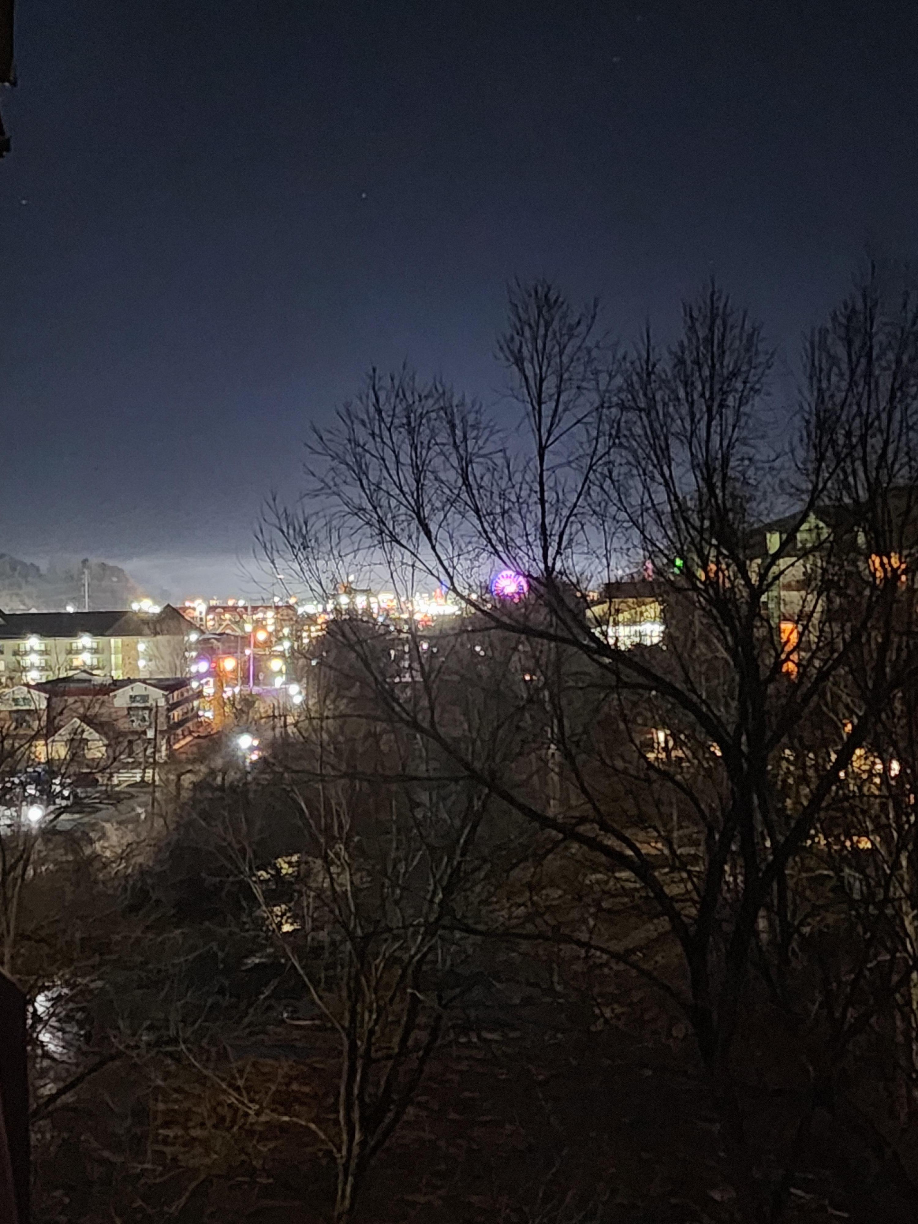 View of the Island Wheel at night. Perfect location to watch New Years fireworks celebration!!
