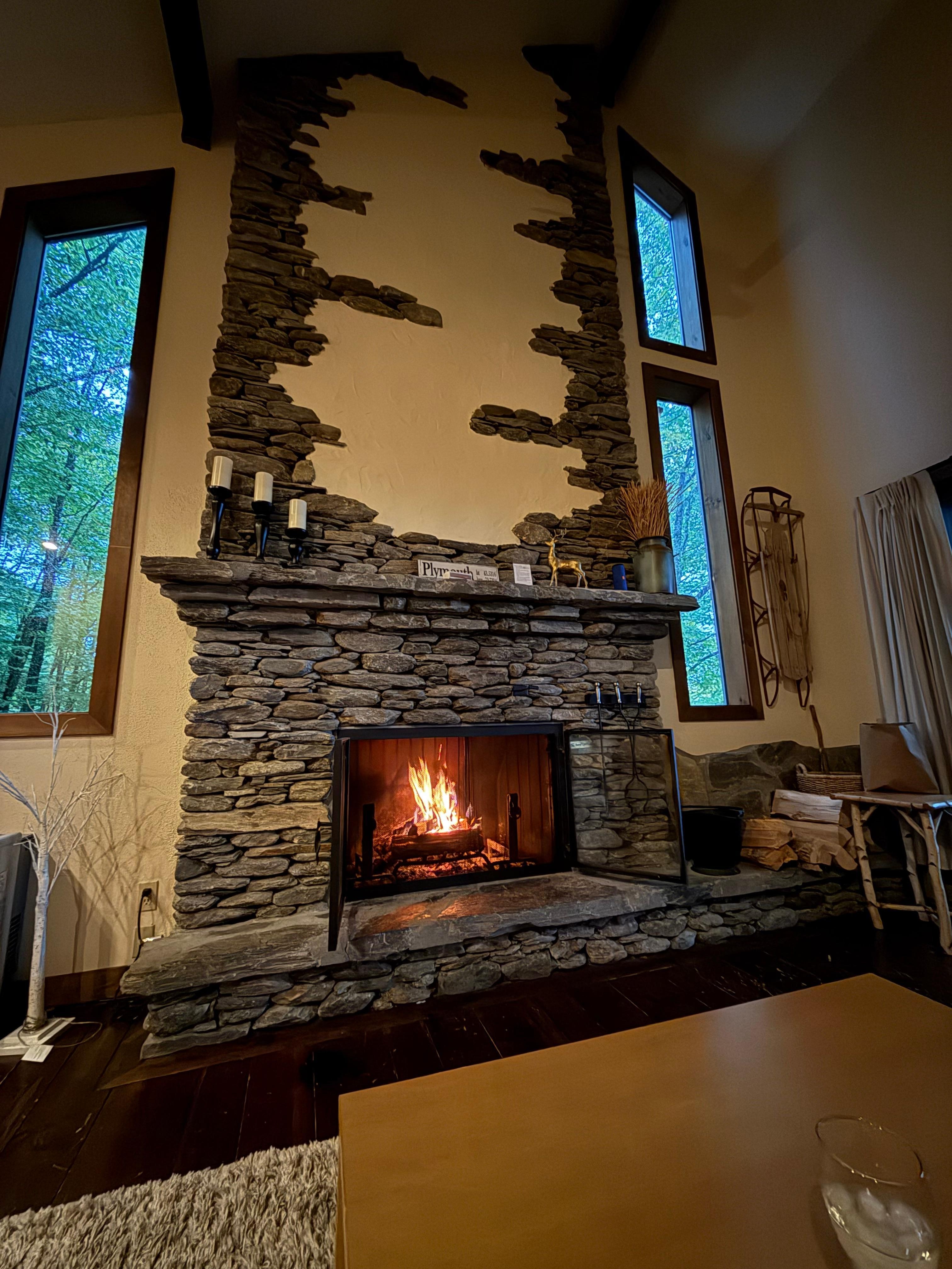 Main floor fireplace 