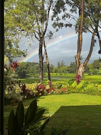 Back porch rainbow