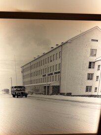 Altes Foto des Hotels im Korridor