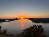 View from deck at sunset