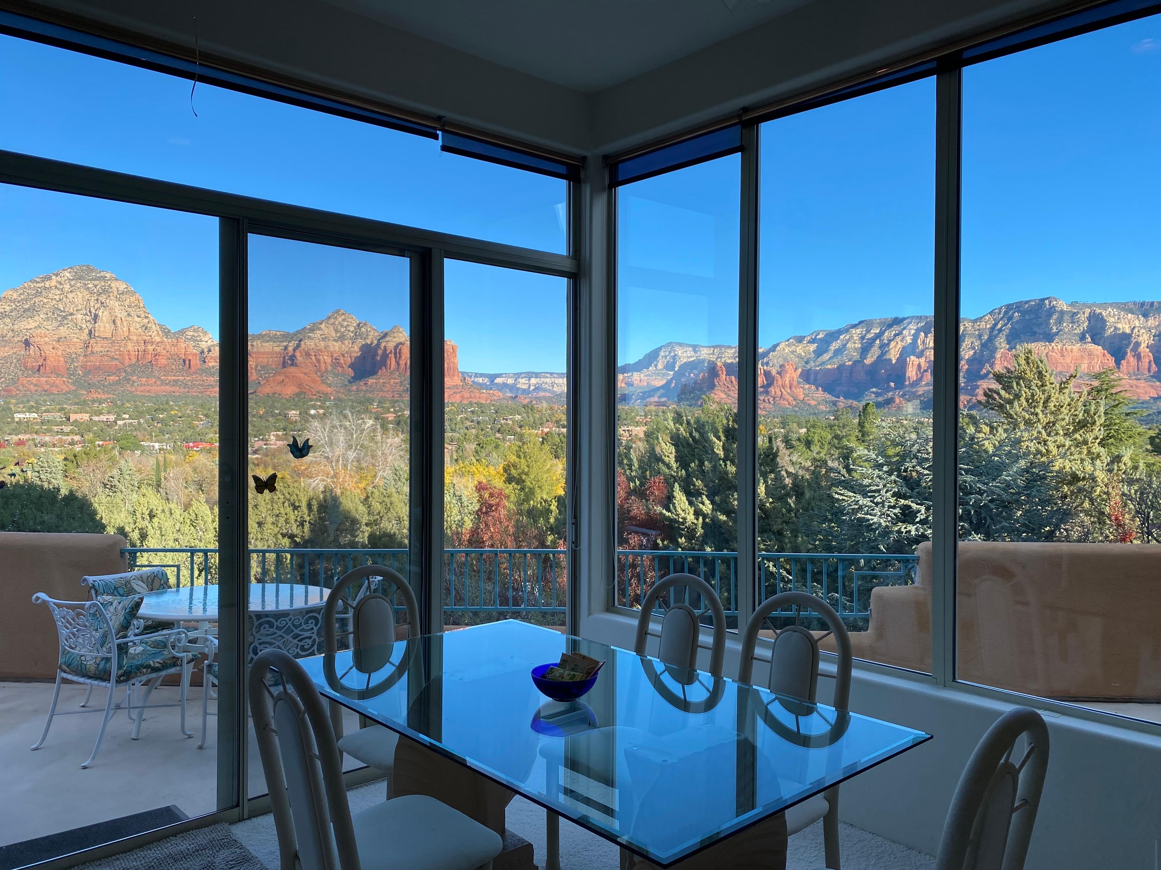 View from dining area