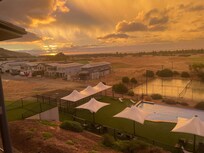 Sunset over golf course