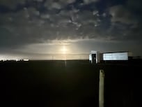 Beautiful view of the moon at night