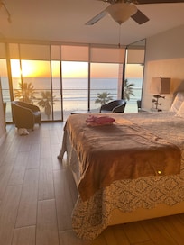 Very spacious primary bedroom, and killer view.