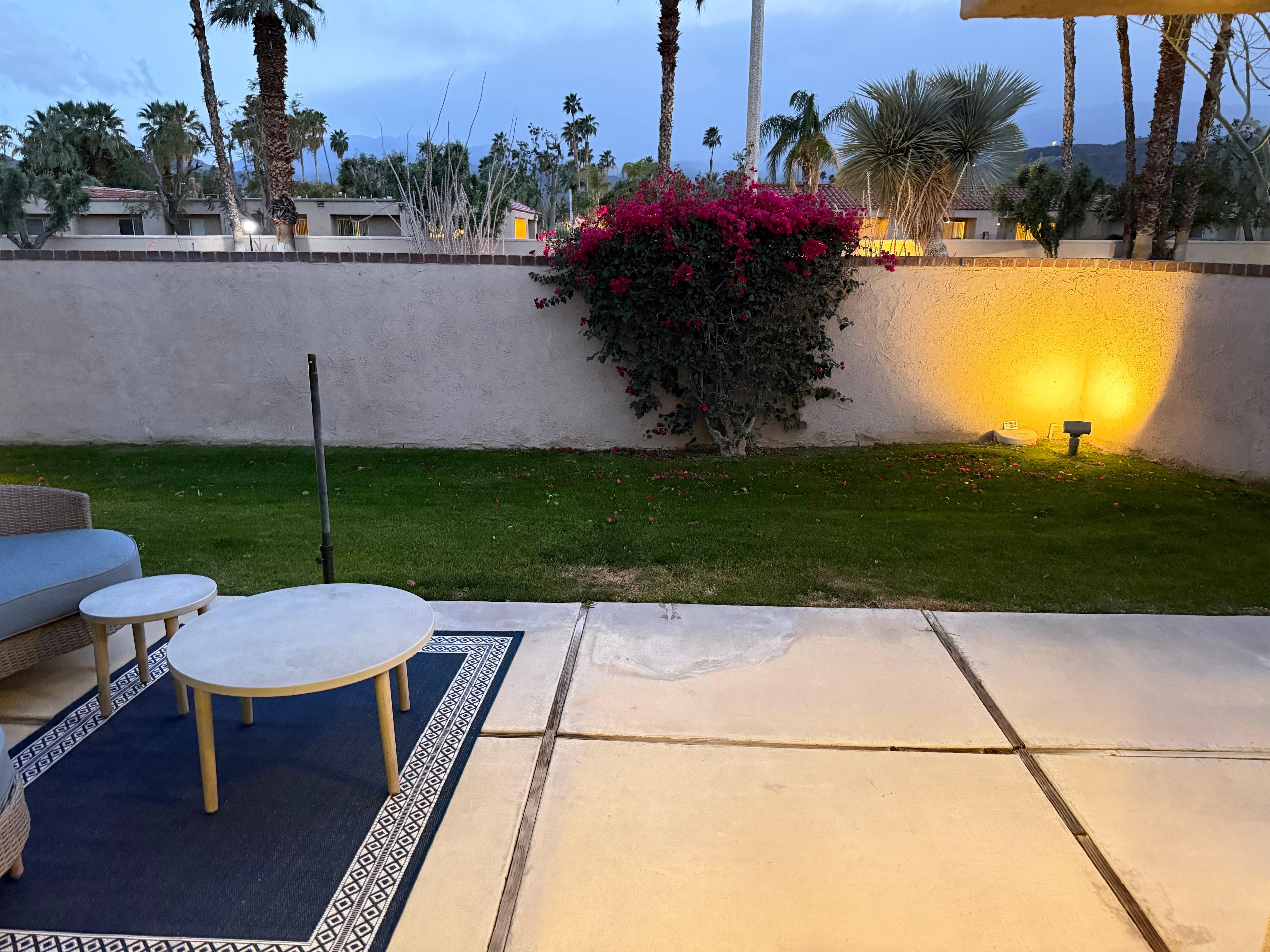 This backyard is connecting to the neighbors with no gate, and much smaller than pictured 