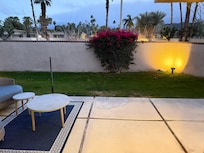This backyard is connecting to the neighbors with no gate, and much smaller than pictured