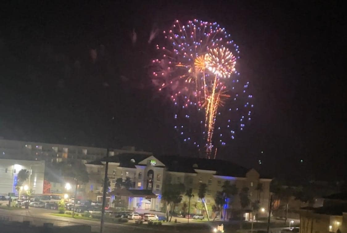 Friday fireworks from front balcony