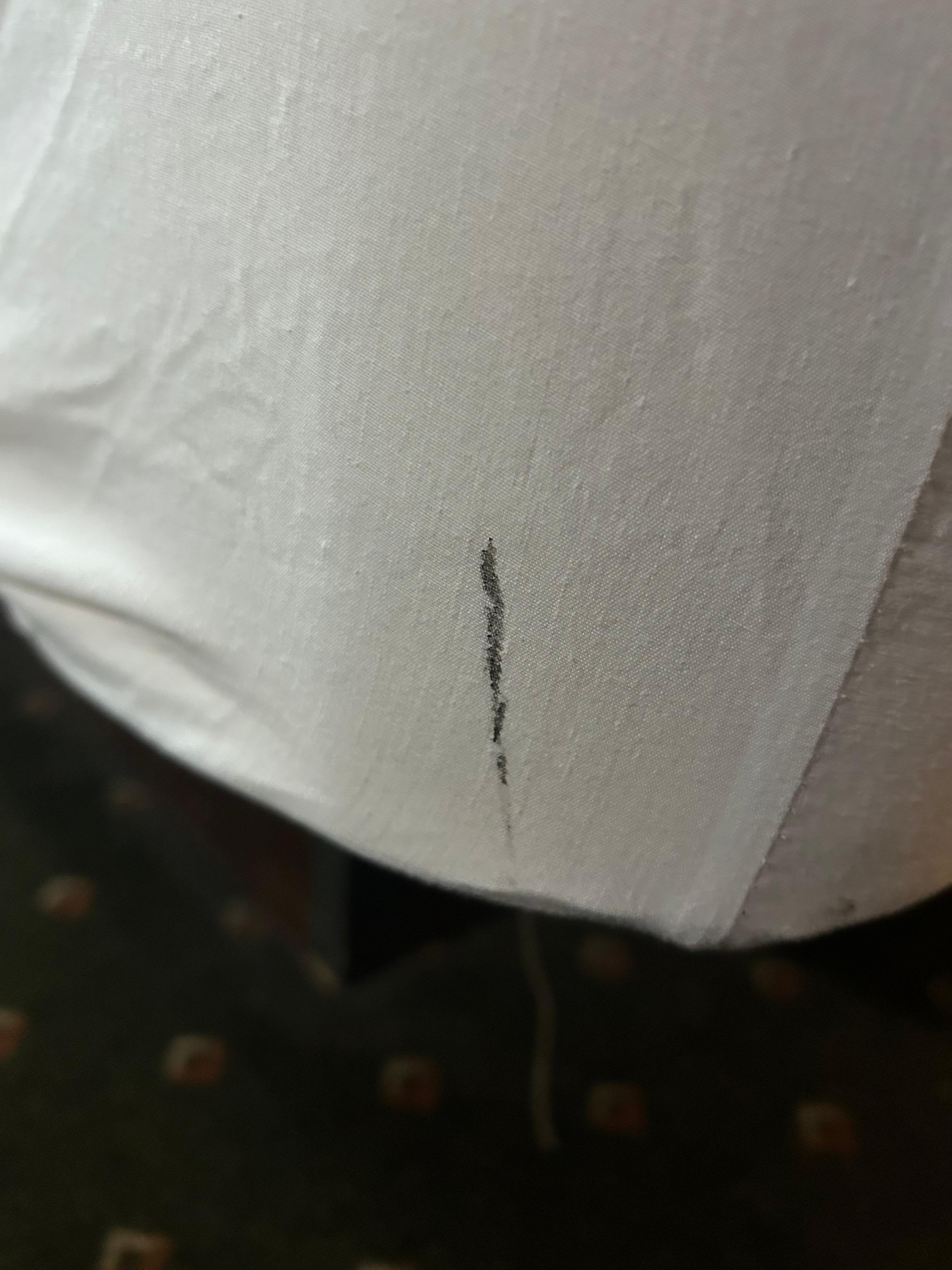 This was the stains and marks on the sheets