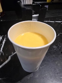 This is how the bartender delivered my tropical smoothie. If I hadn't watched him prepare it, I would have refused it.