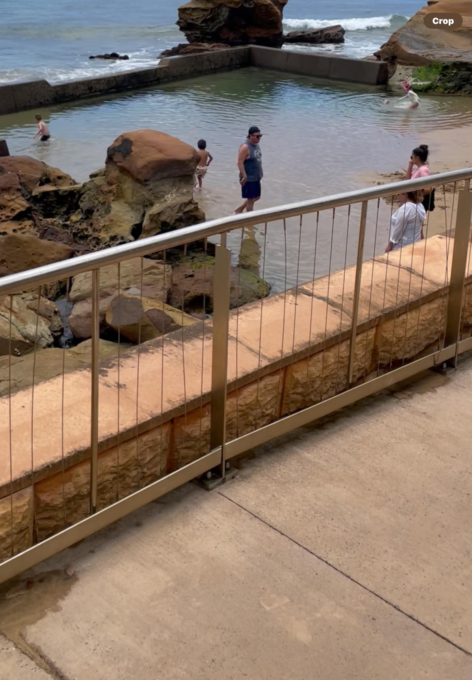 Rock pool view from boardwalk.