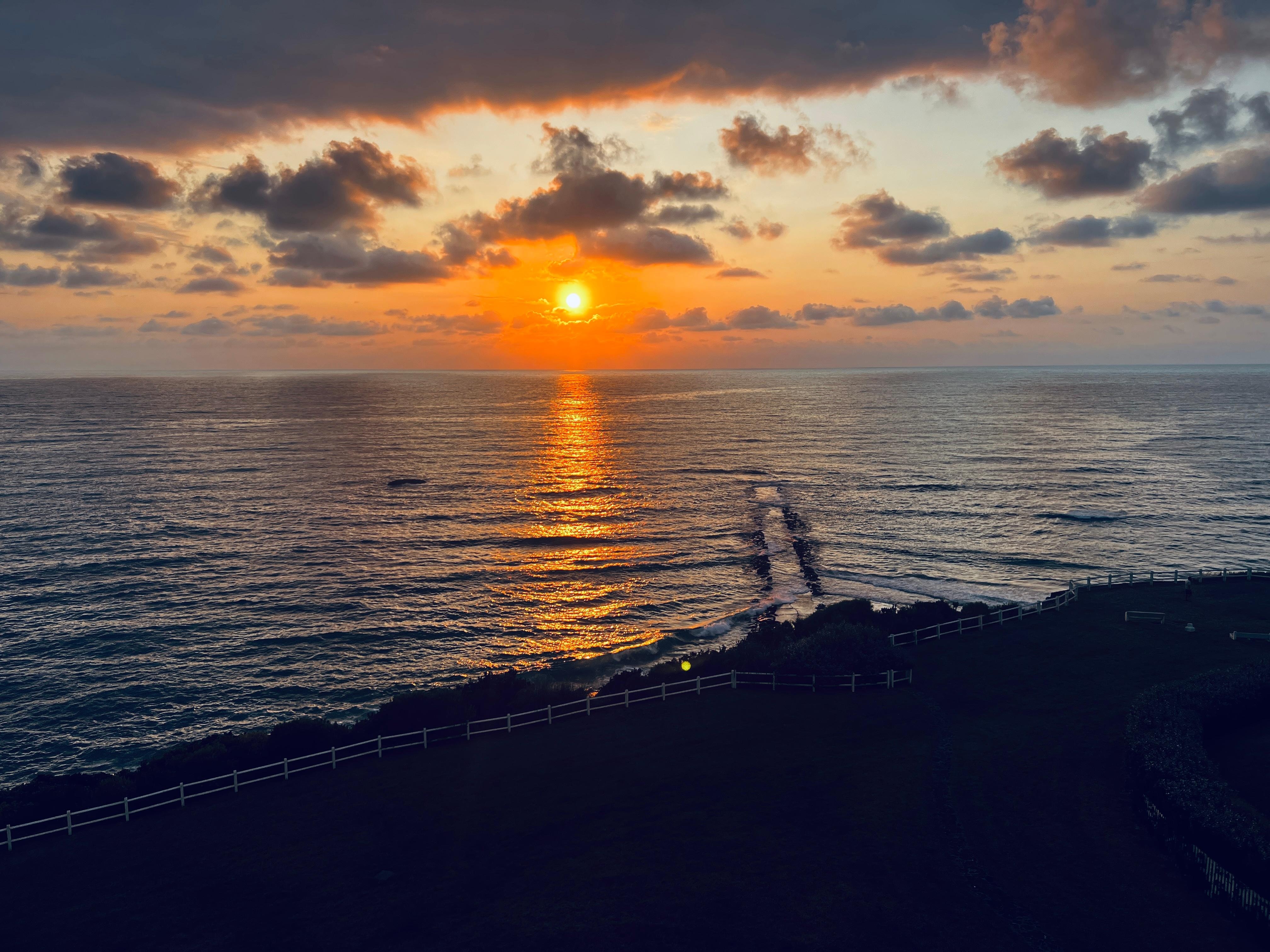 sun down at the balcony