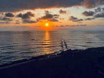 sun down at the balcony