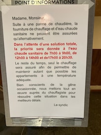 Après 3 jours sans eau chaude