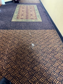 Crackers smashed in the carpet