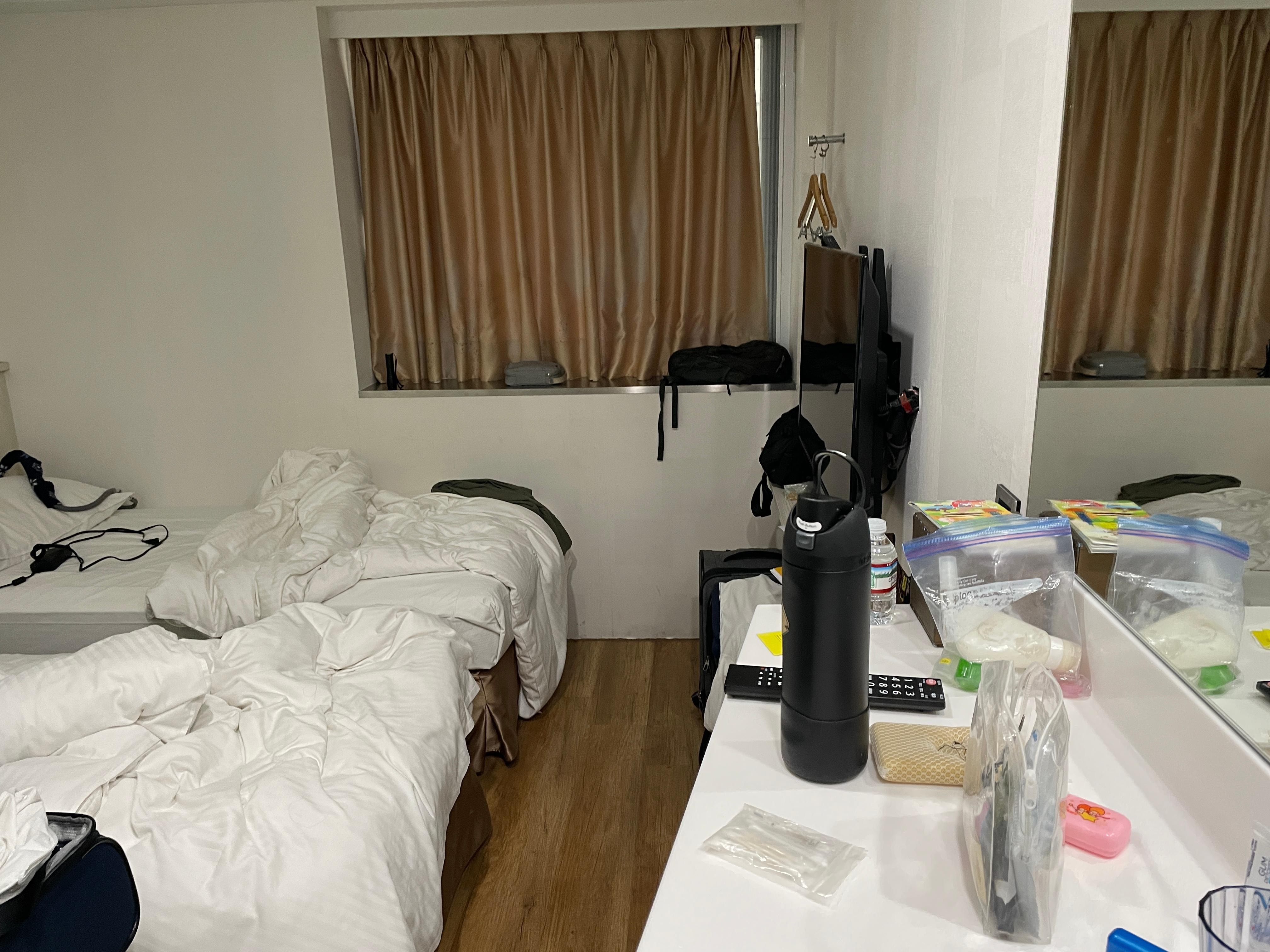 Curtains have black mold spots