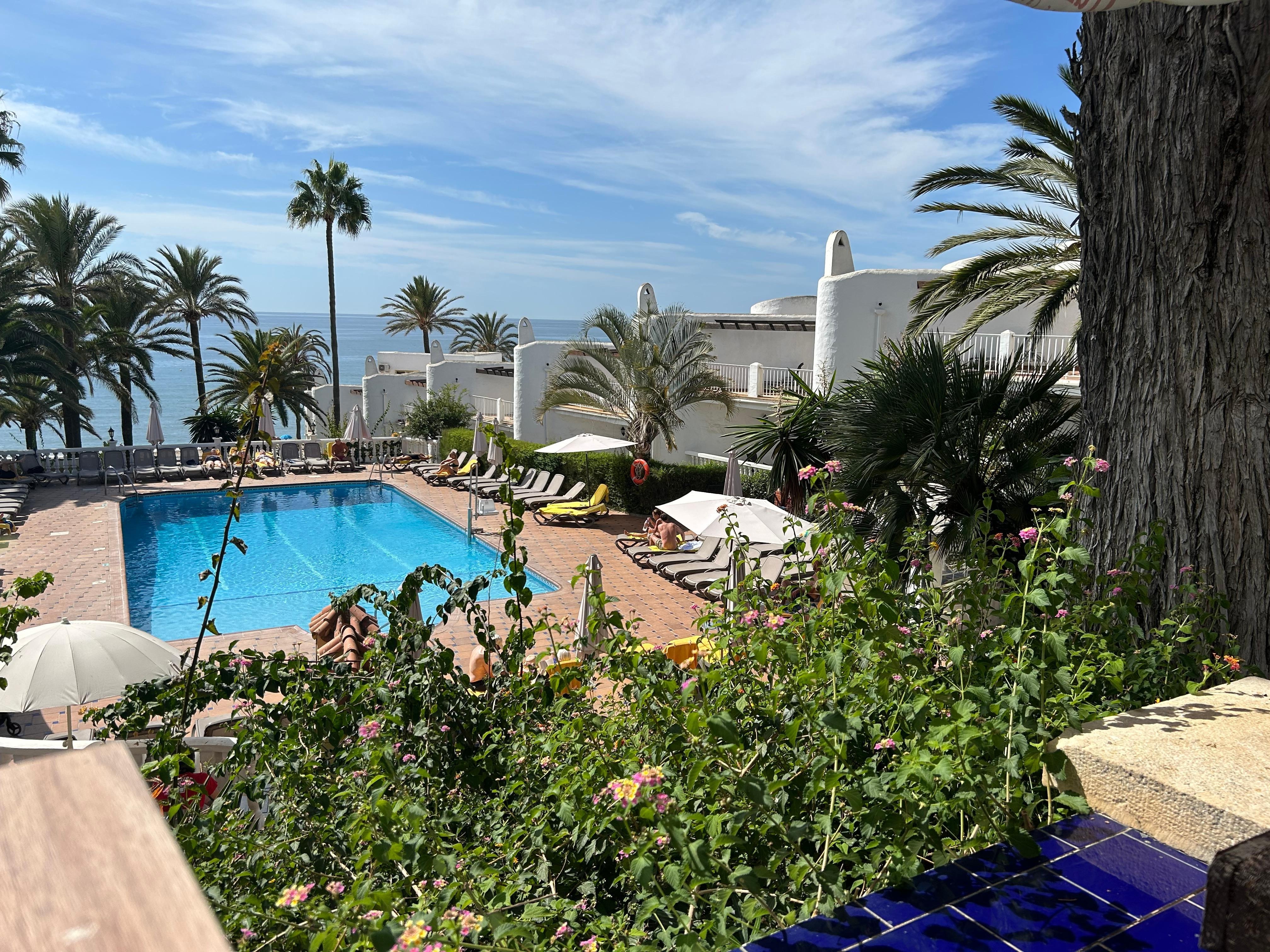 Utsikt over området fra baren