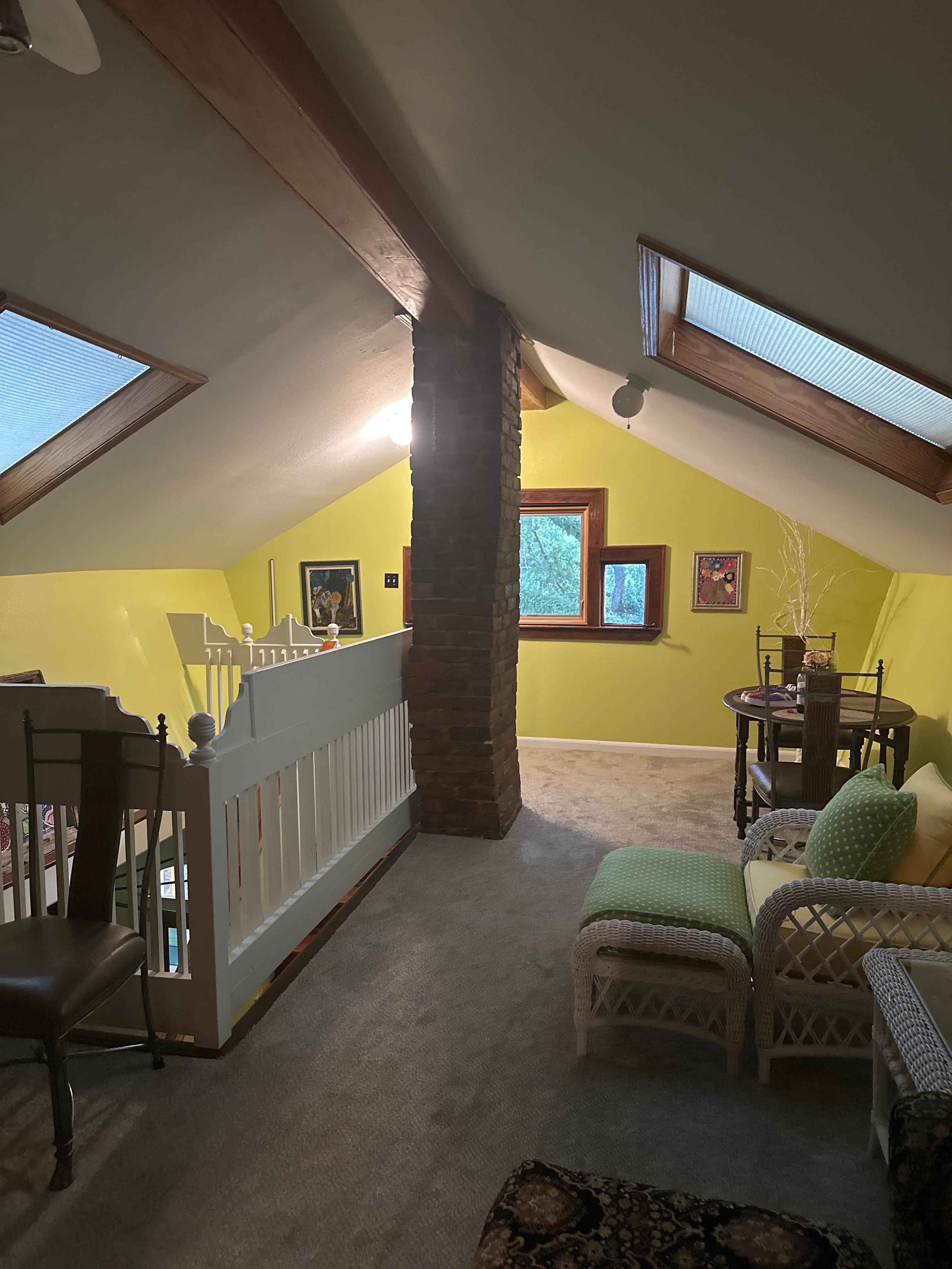 Picture from the corner where kitchen wall begins to the window facing Governor Nicholls