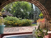 Looking out from our terrace.