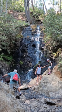 Smokey Mountain trail waterfall