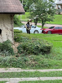 The neighbor practiced his sousaphone one afternoon and it was so fun to hear!
