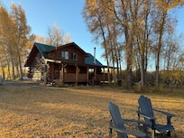View of the cabin from the river.