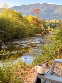 View of the creek on a perfect morning in late July