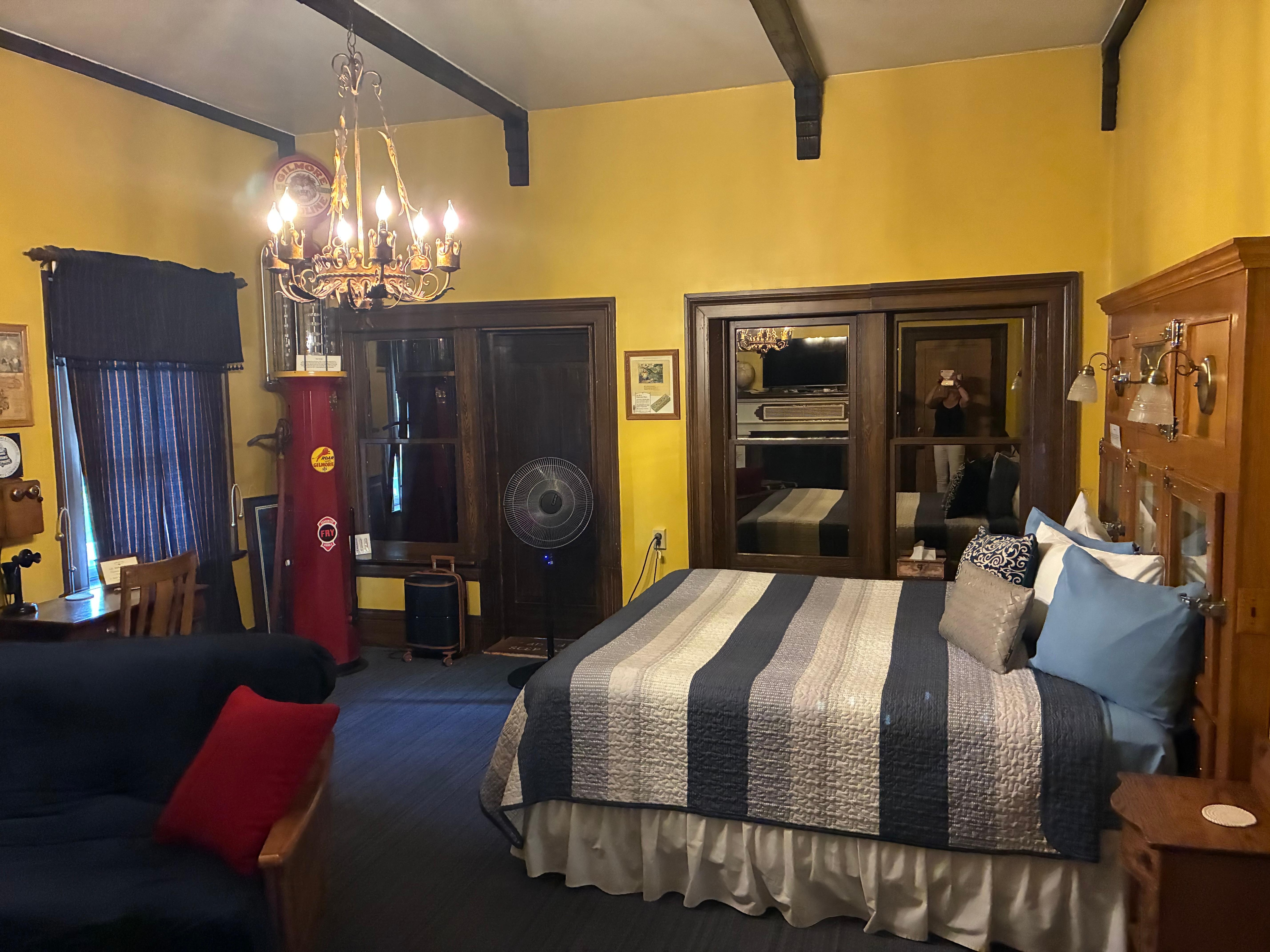 The room was spacious and delightful and felt like we’d stepped back in time. 