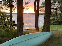 We had one gorgeous sunrise. Note the canoe. I don't think that was mentioned in the listing.