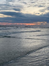 Night dinner on the beach and a beautiful sunset.