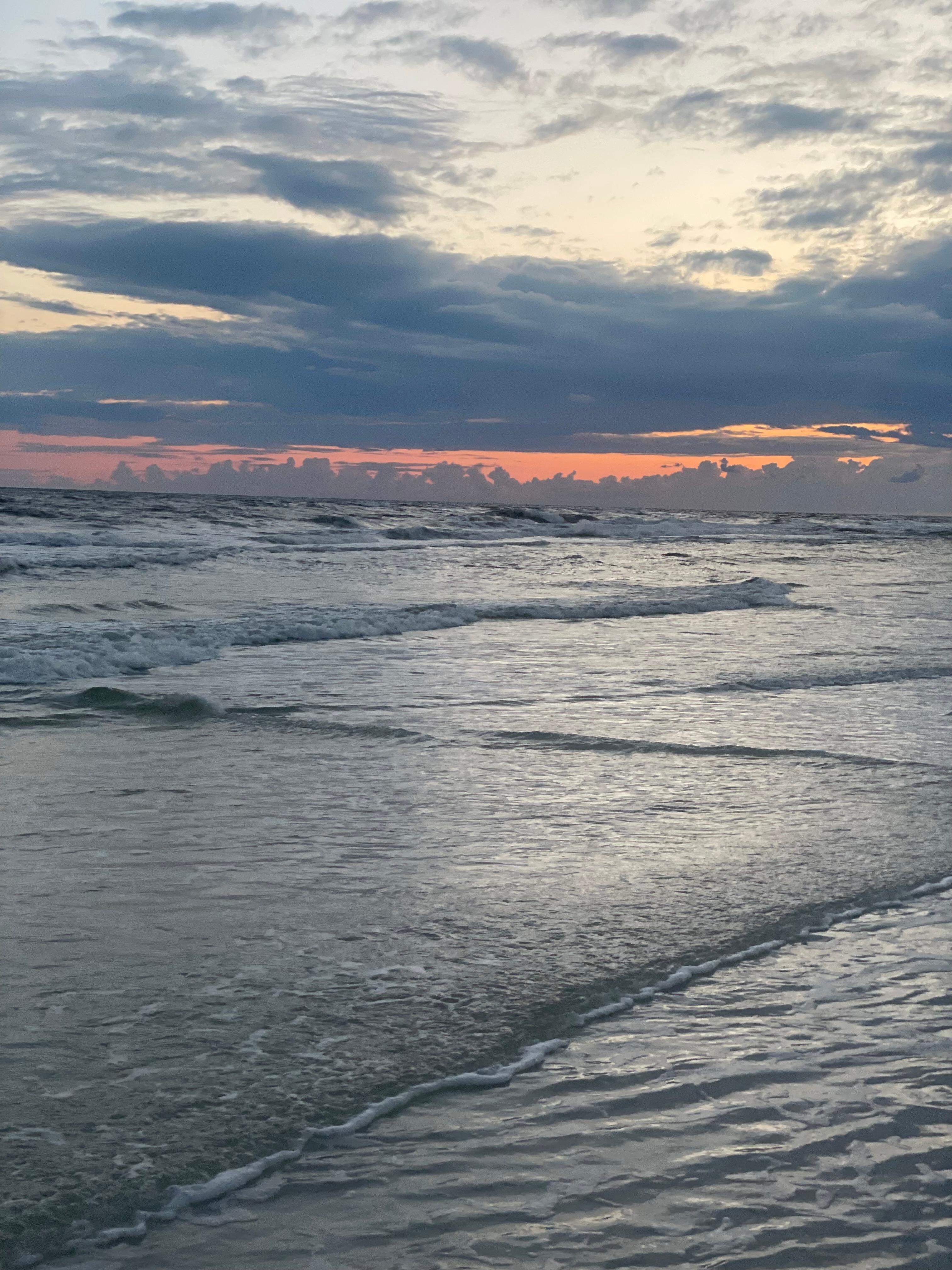 Night dinner on the beach and a beautiful sunset.