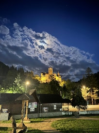 View of Bran Castle from our room window.