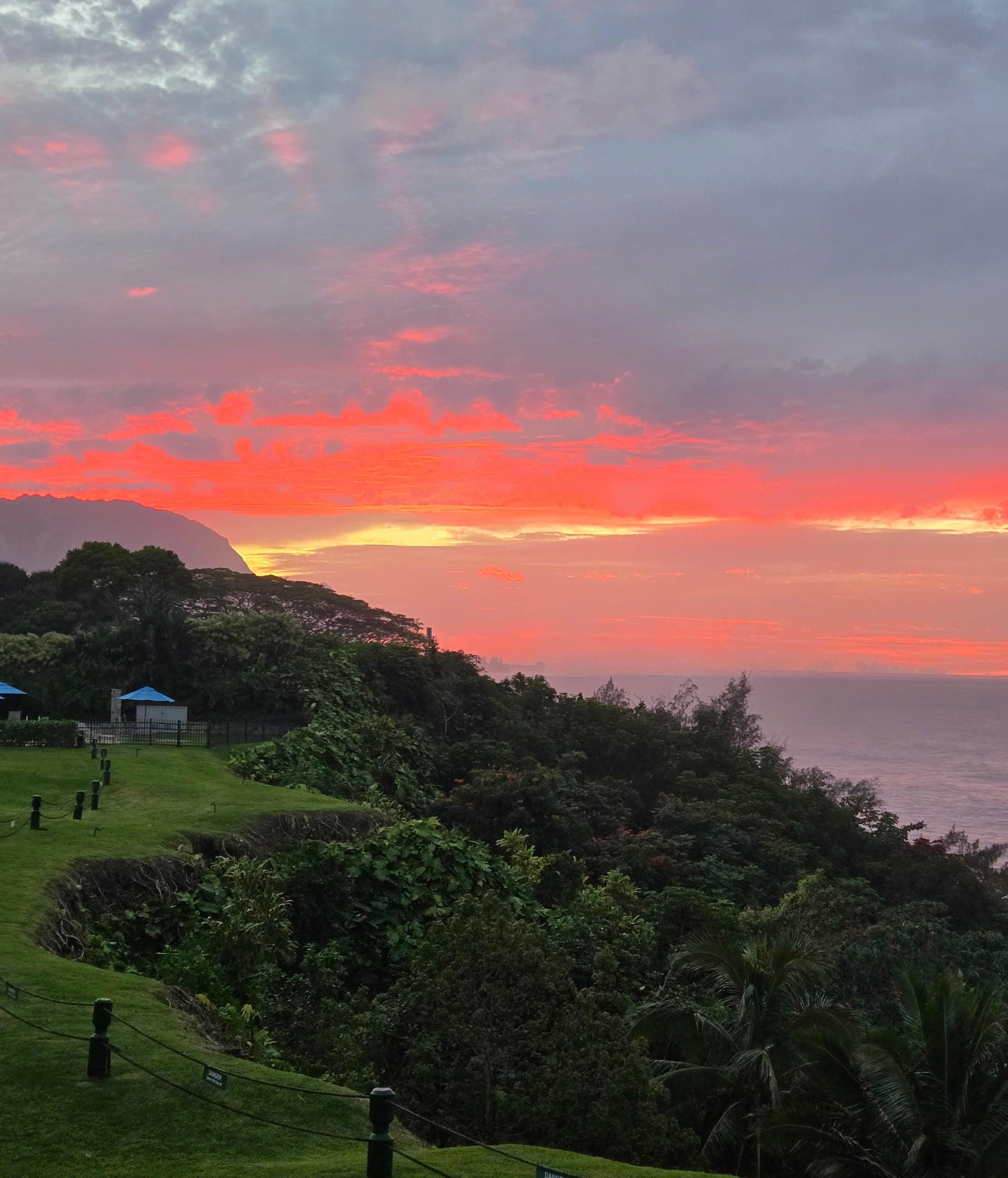 Sunset off the balcony