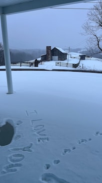 A view of part of the farm. It was absolutely cozy inside.