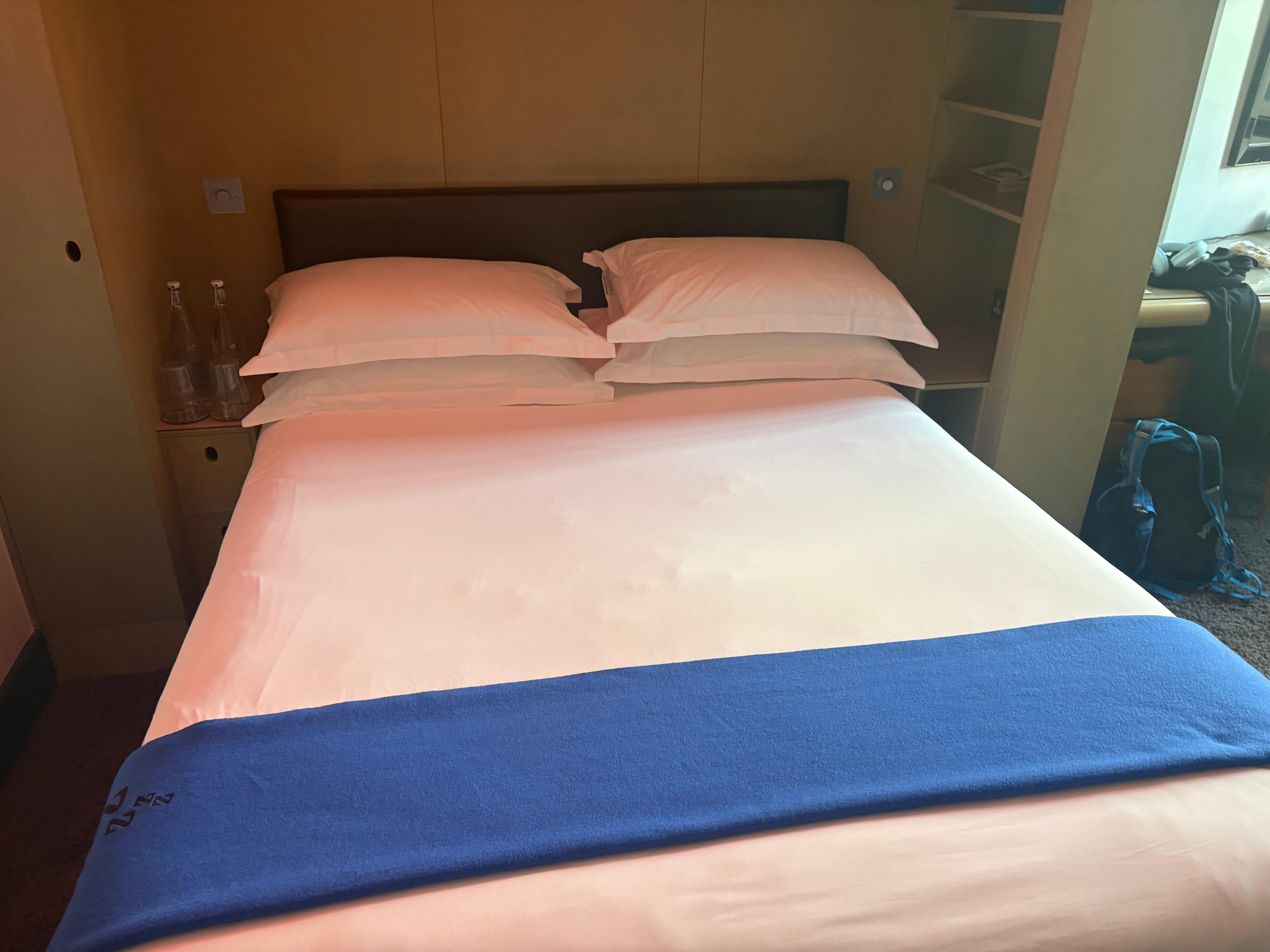 Bed in room 210