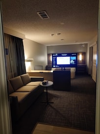 1人で持て余してしまうくらい広い部屋、テレビへ全方向に対応可能(手動)なのでGOOD