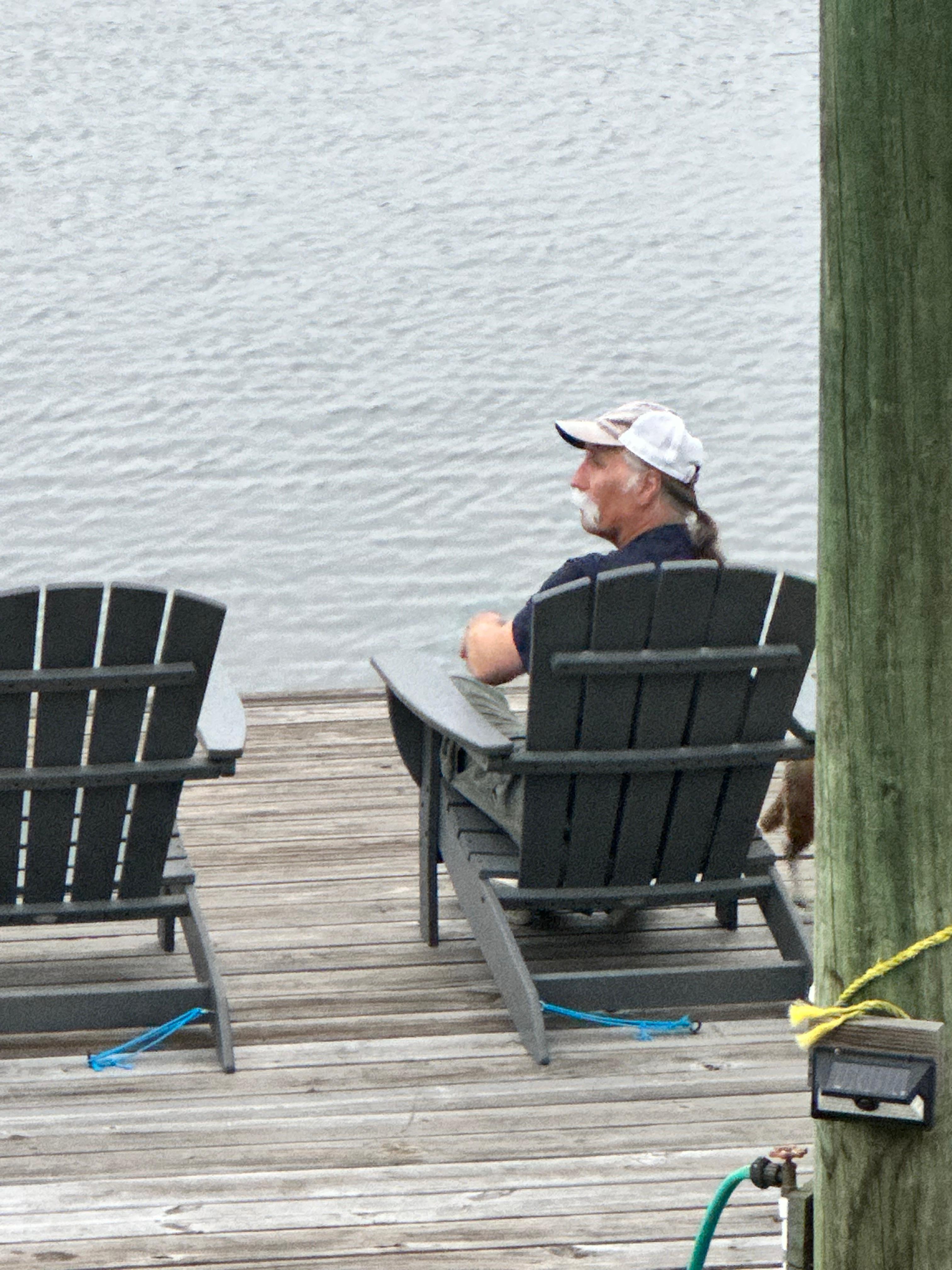 My husband, an old (70) Navy vet, really enjoyed watching the fish play from the dock.
