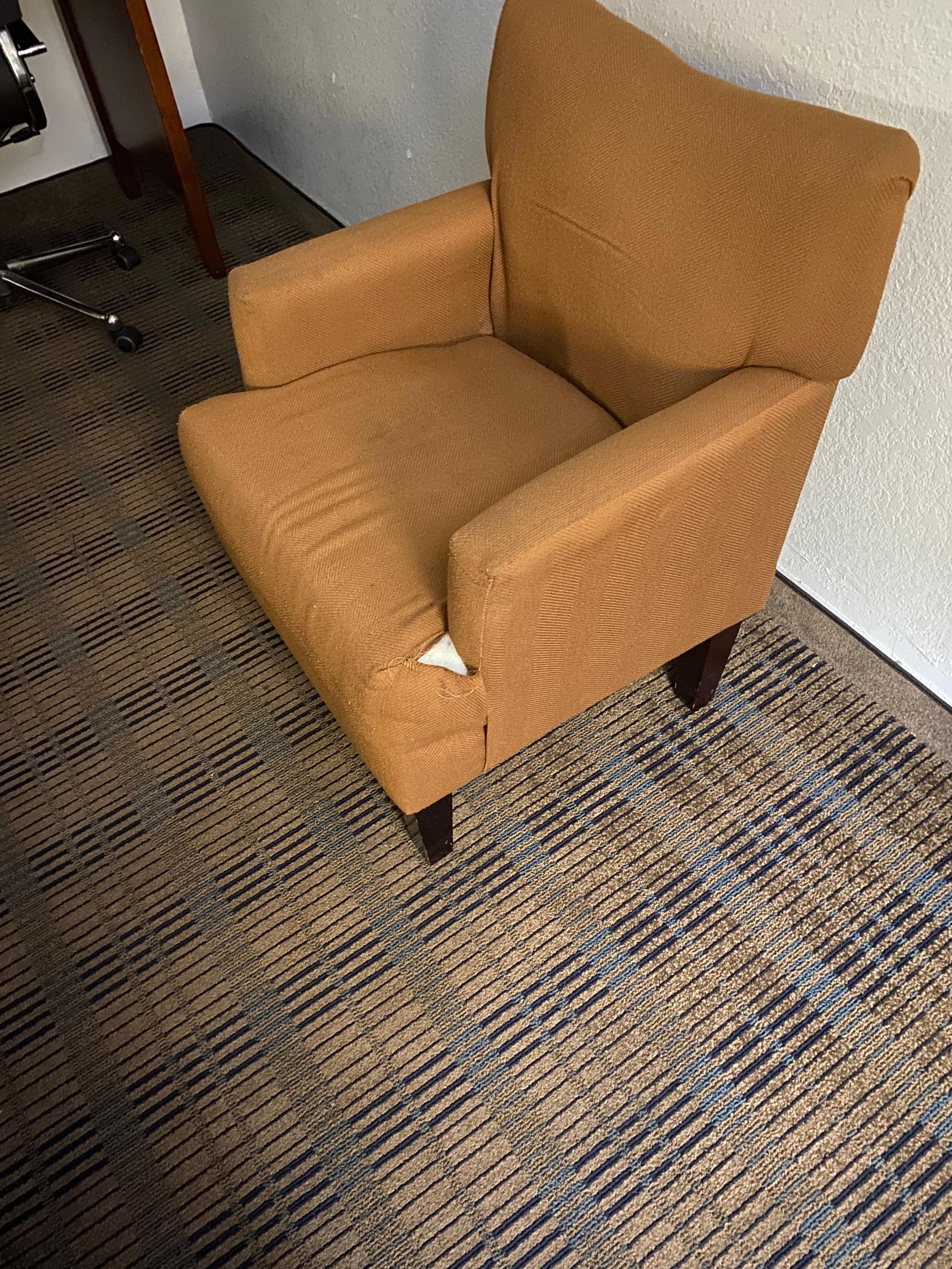 Tear in chair