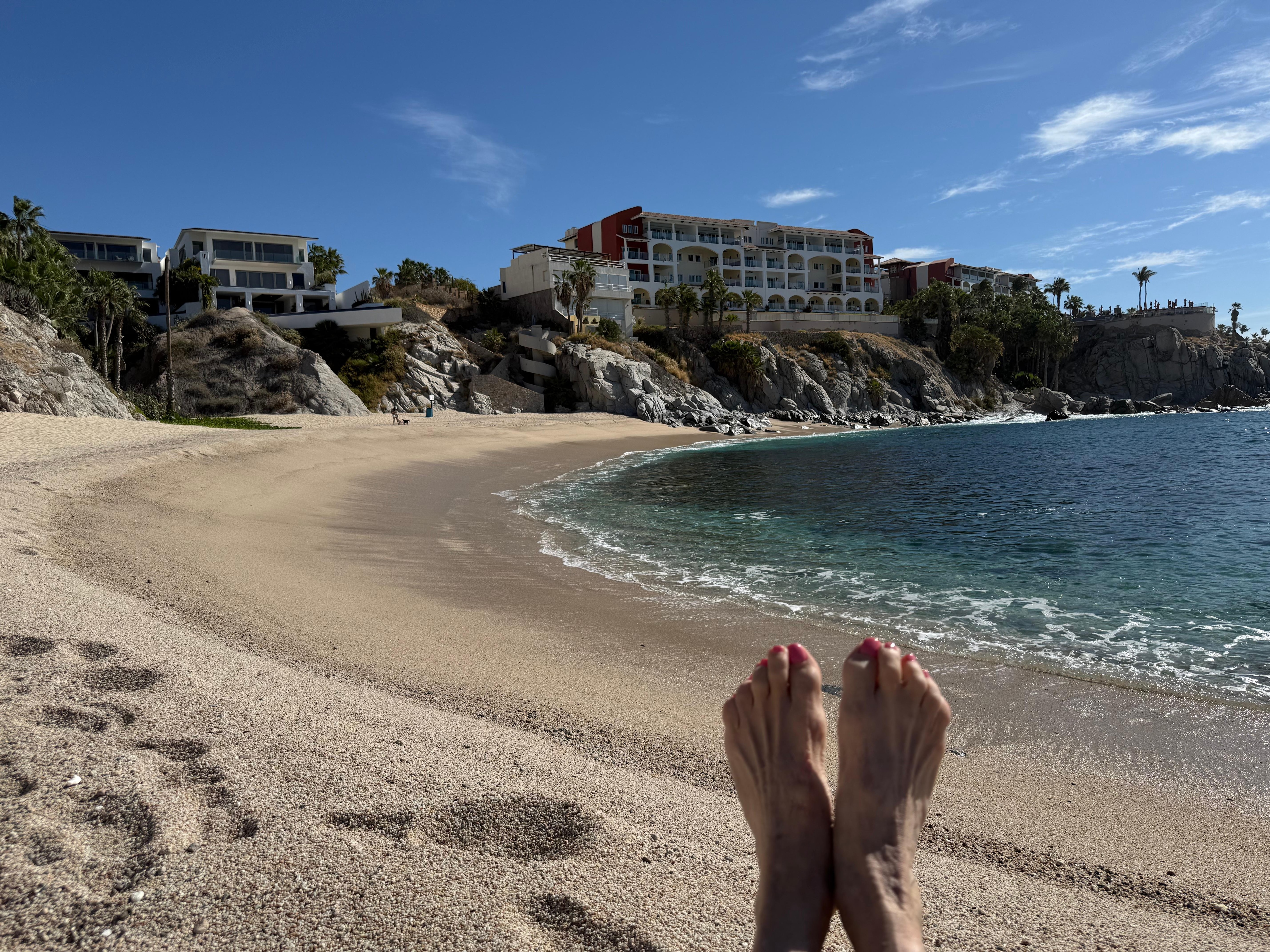The beach two minutes from our VRBO. 
