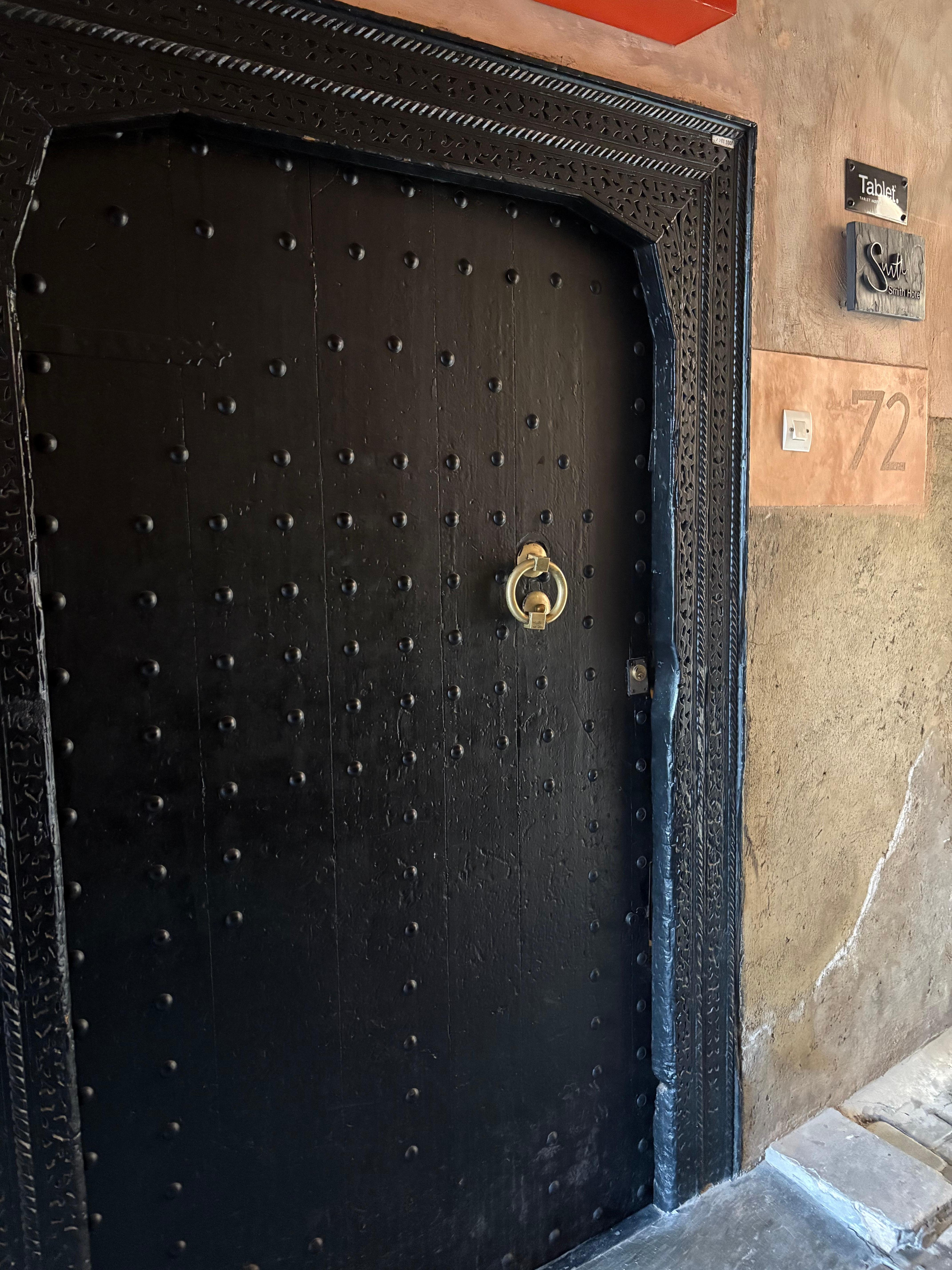 Front door of Riad