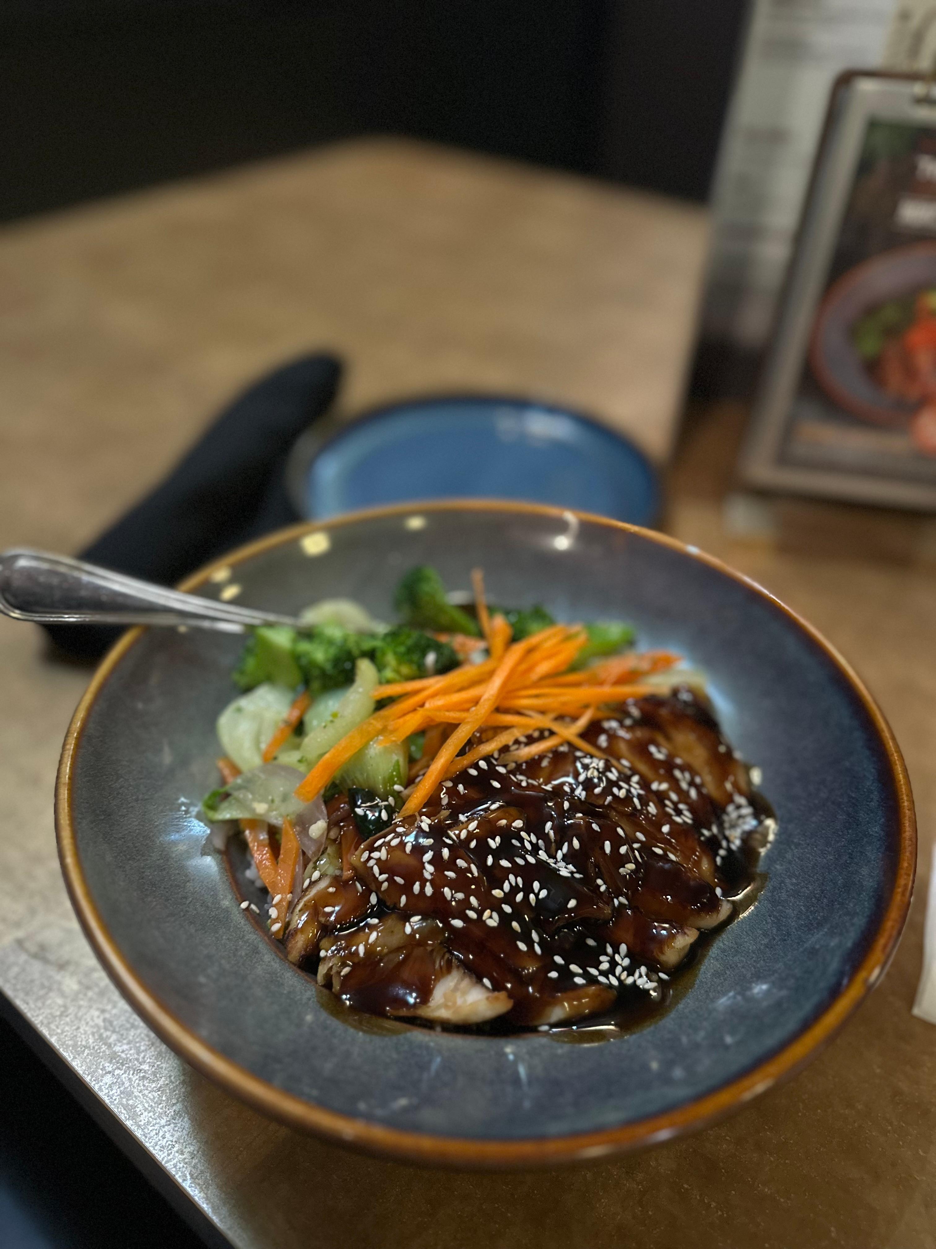 Teriyaki rice bowl from Tonic