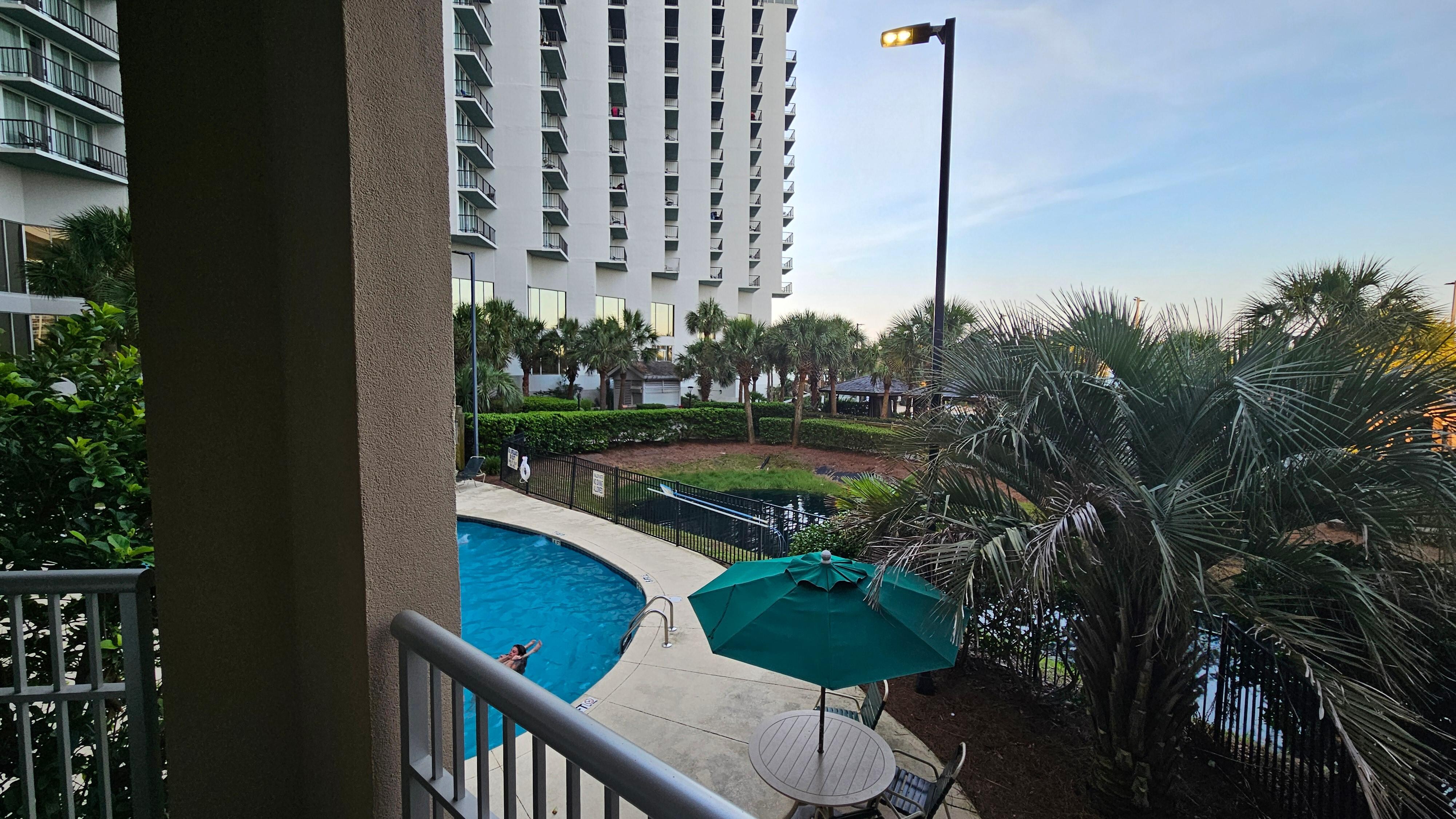 Pool view from balcony