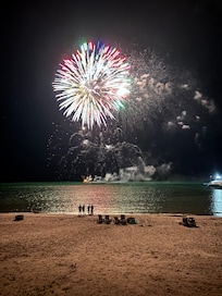 Beautiful fireworks as we watched from our balcony.