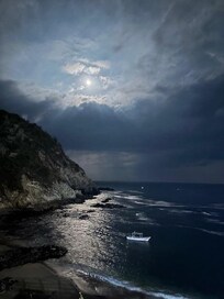 Moonrise from the roof