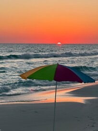 Beach right across the street from Majestic Sun B