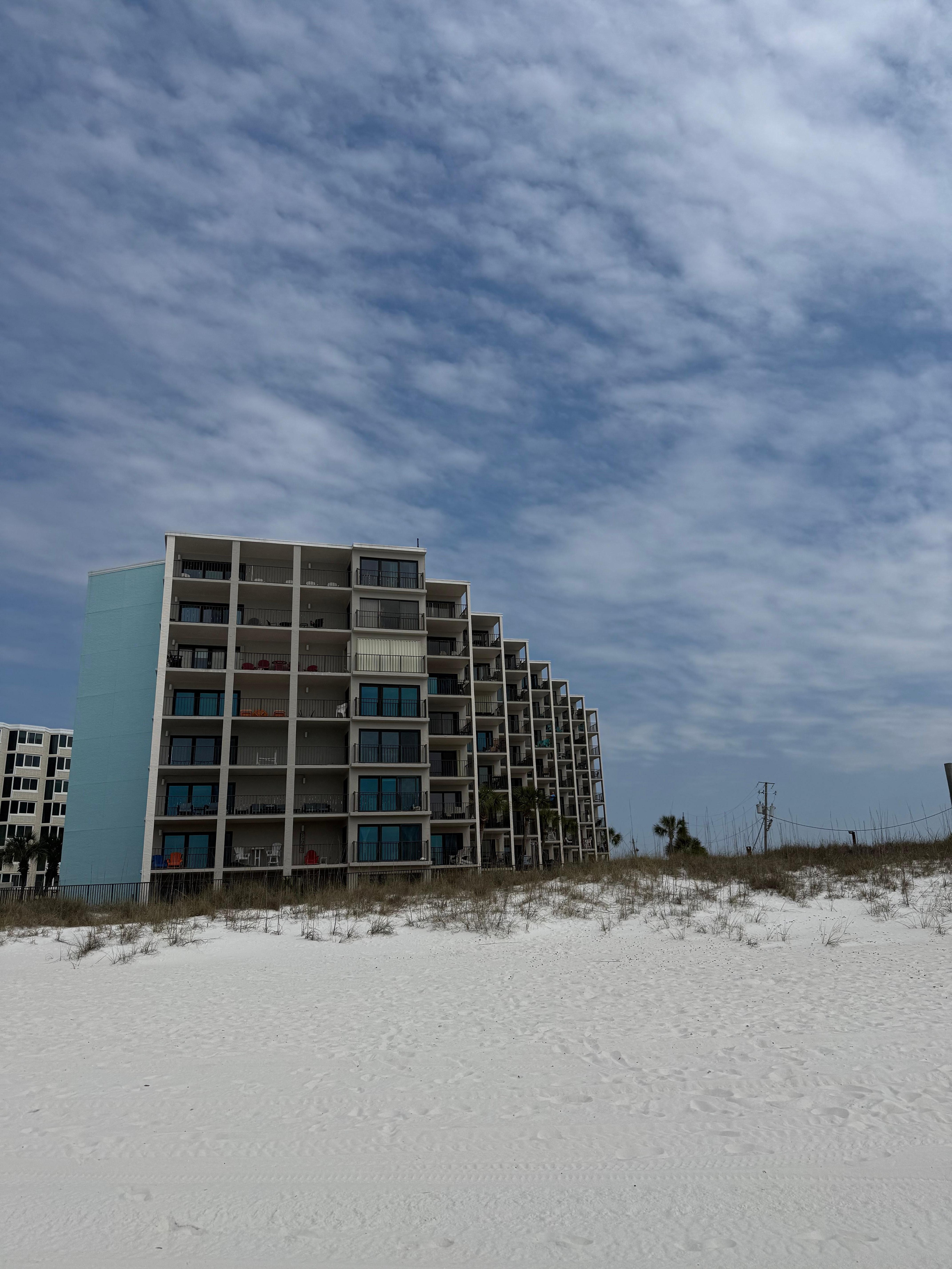 Another view of moondrifter building from beach