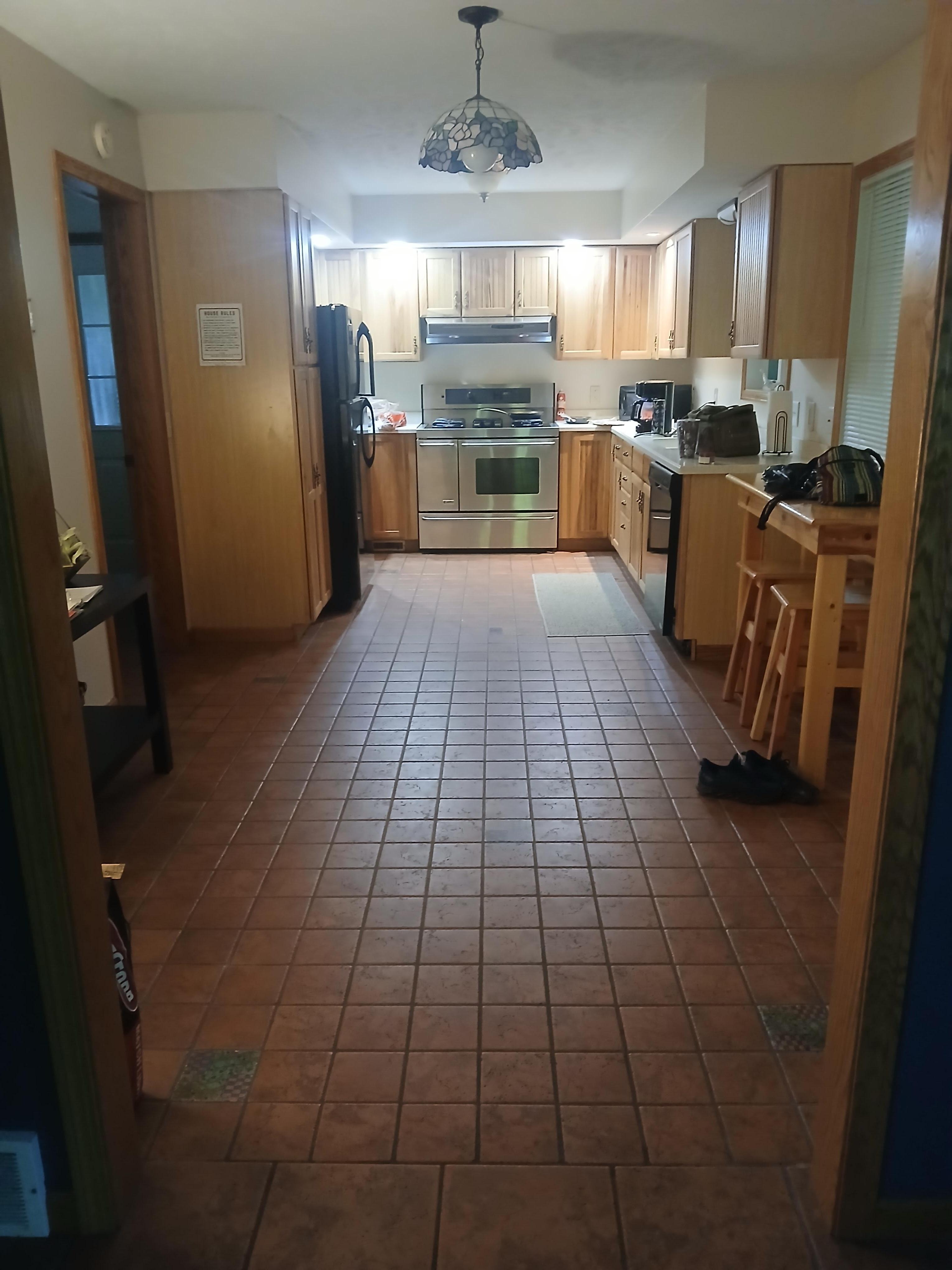Large kitchen with everything you need to cook or eat with!