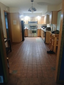 Large kitchen with everything you need to cook or eat with!